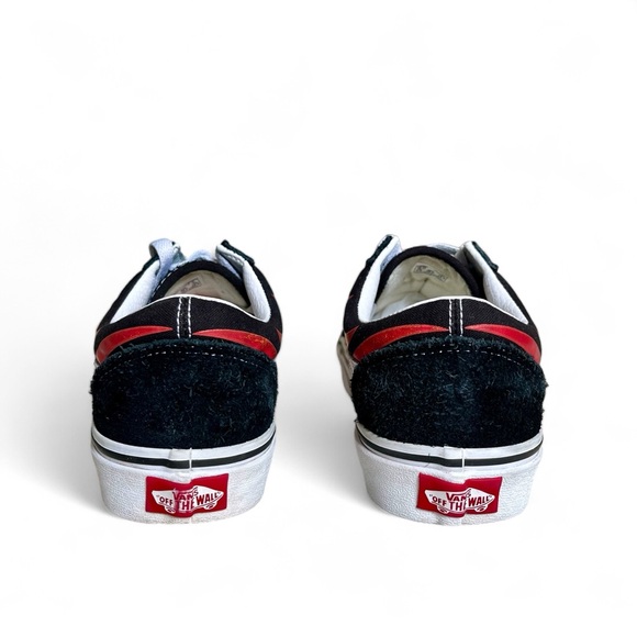 Vans Off the Wall Old Skool Flame Shoe Sneaker Black Suede Flames Womens US 7.5 - Picture 3 of 11